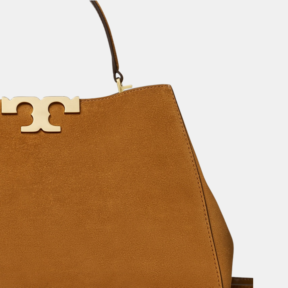 Tory Burch Eleanor Suede Satchel (Caramel)