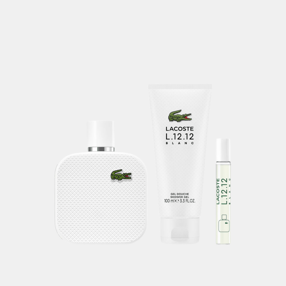 Lacoste L1212 Blanc Gift Set For Men - DIVA ONLINE STORE