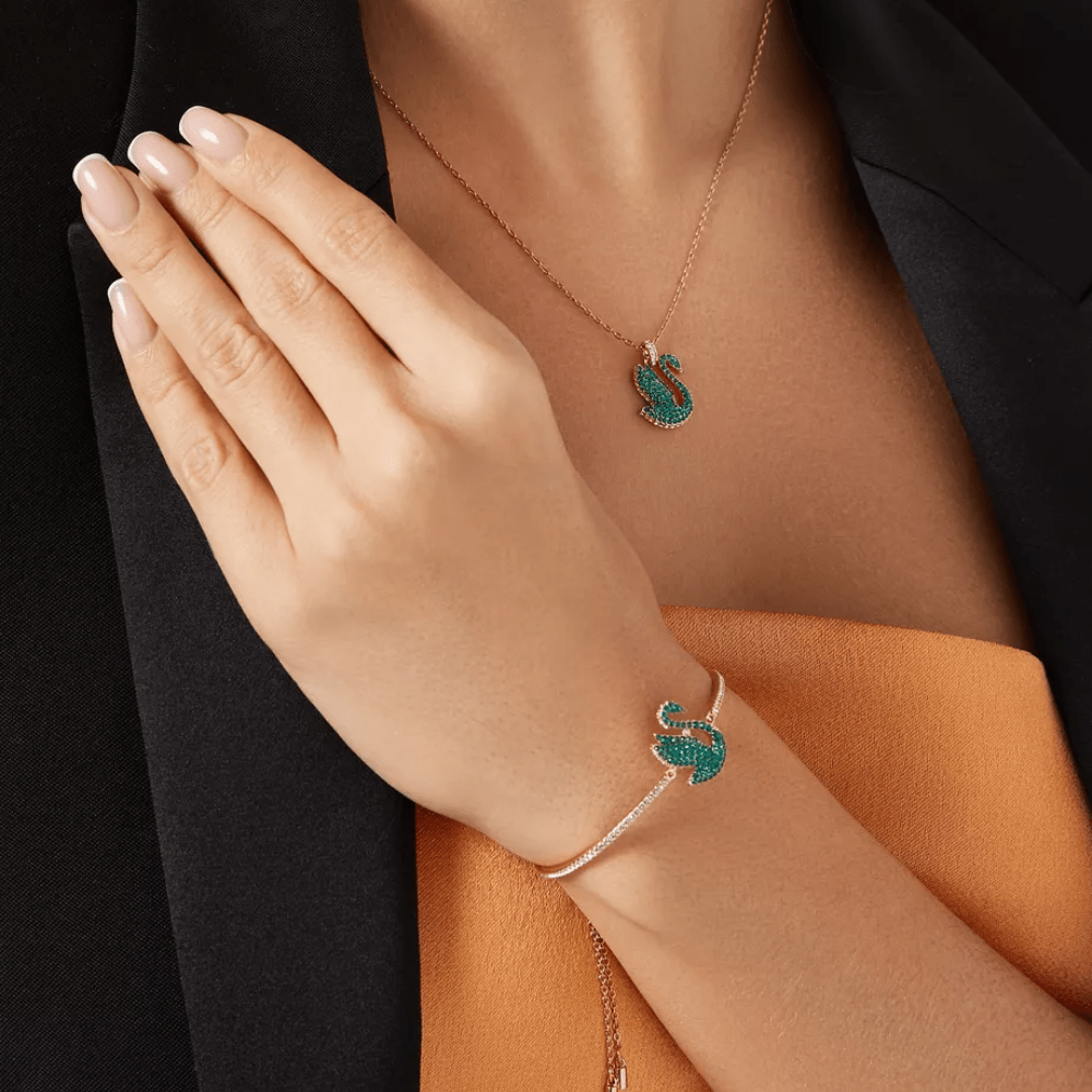 Swarovski Green Iconic Swan Bracelet - DIVA ONLINE STORE