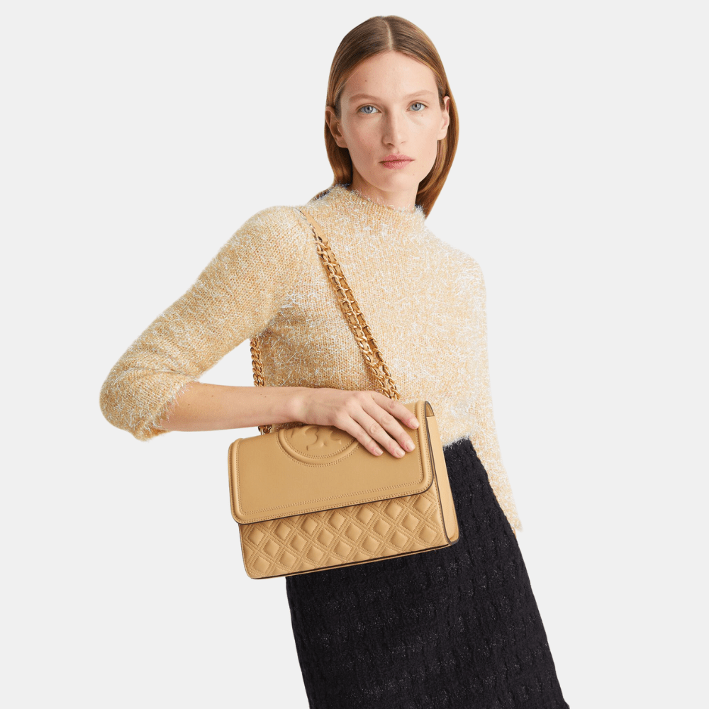 Tory Burch Fleming Convertible Shoulder Bag (Desert Dune) - DIVA ONLINE STORE