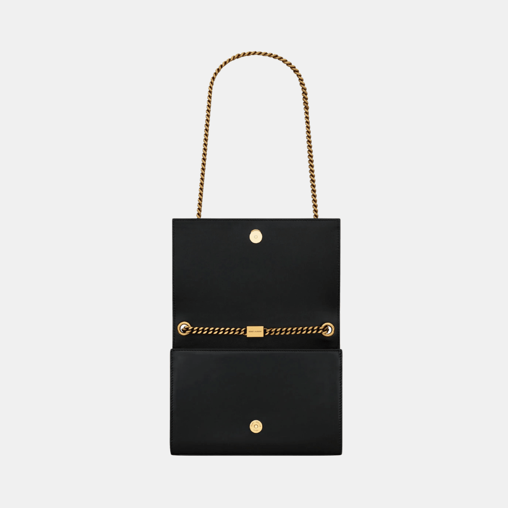 Saint Laurent Kate Small Shoulder Bag (Black/ White) - DIVA ONLINE STORE