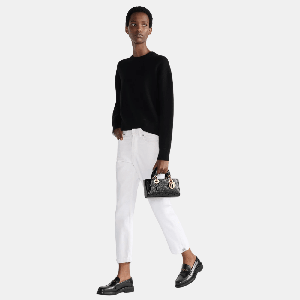 Dior Small Lady D - Joy Bag In Black Patent Cannage Calfskin - DIVA ONLINE STORE