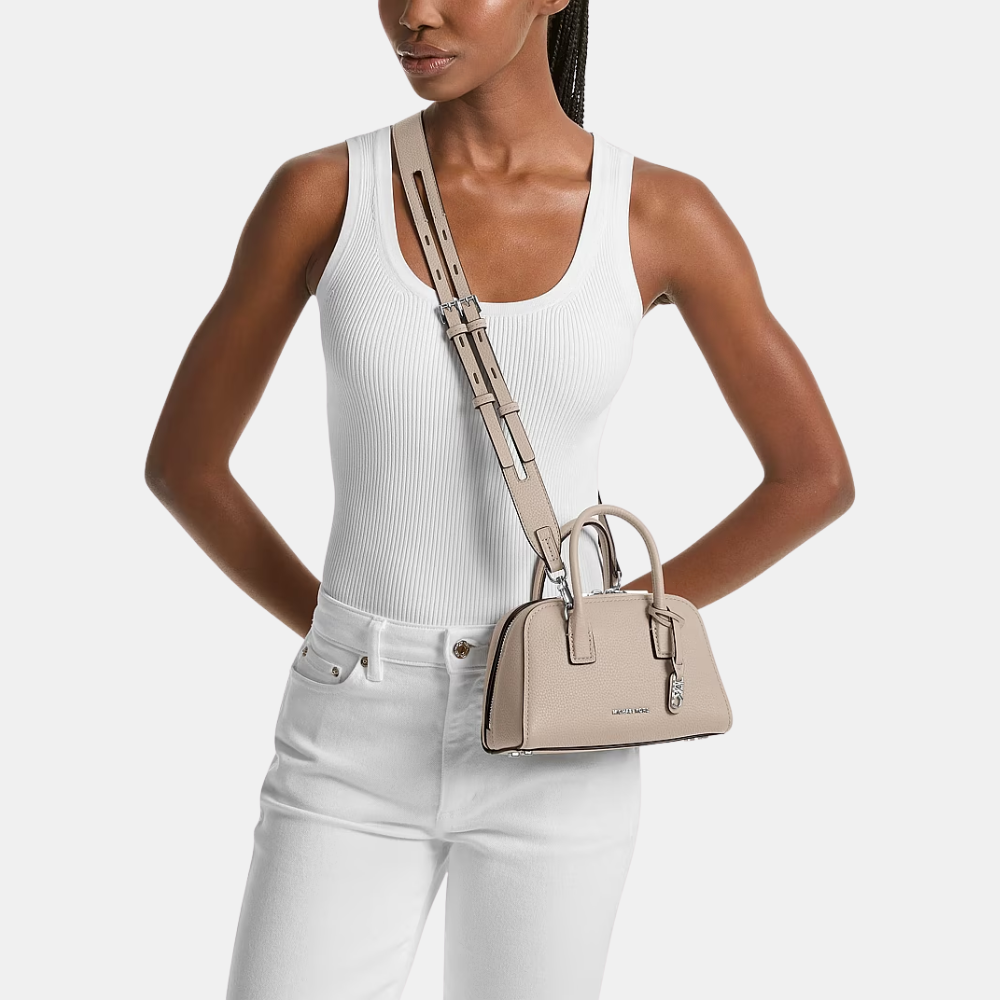 Michael Kors Ashton Extra-Small Pebbled Leather Convertible Crossbody Bag (Light Sand)