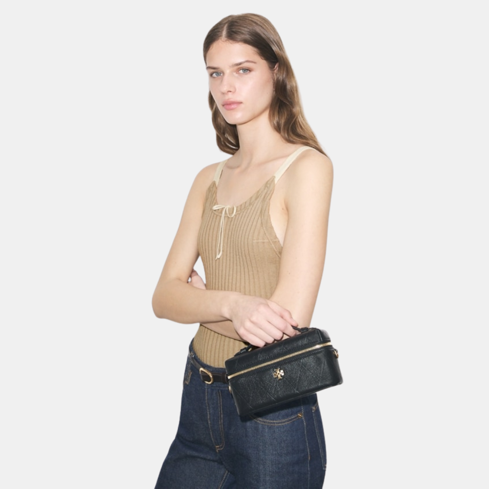 Tory Burch Charlie Quilted Vanity Case