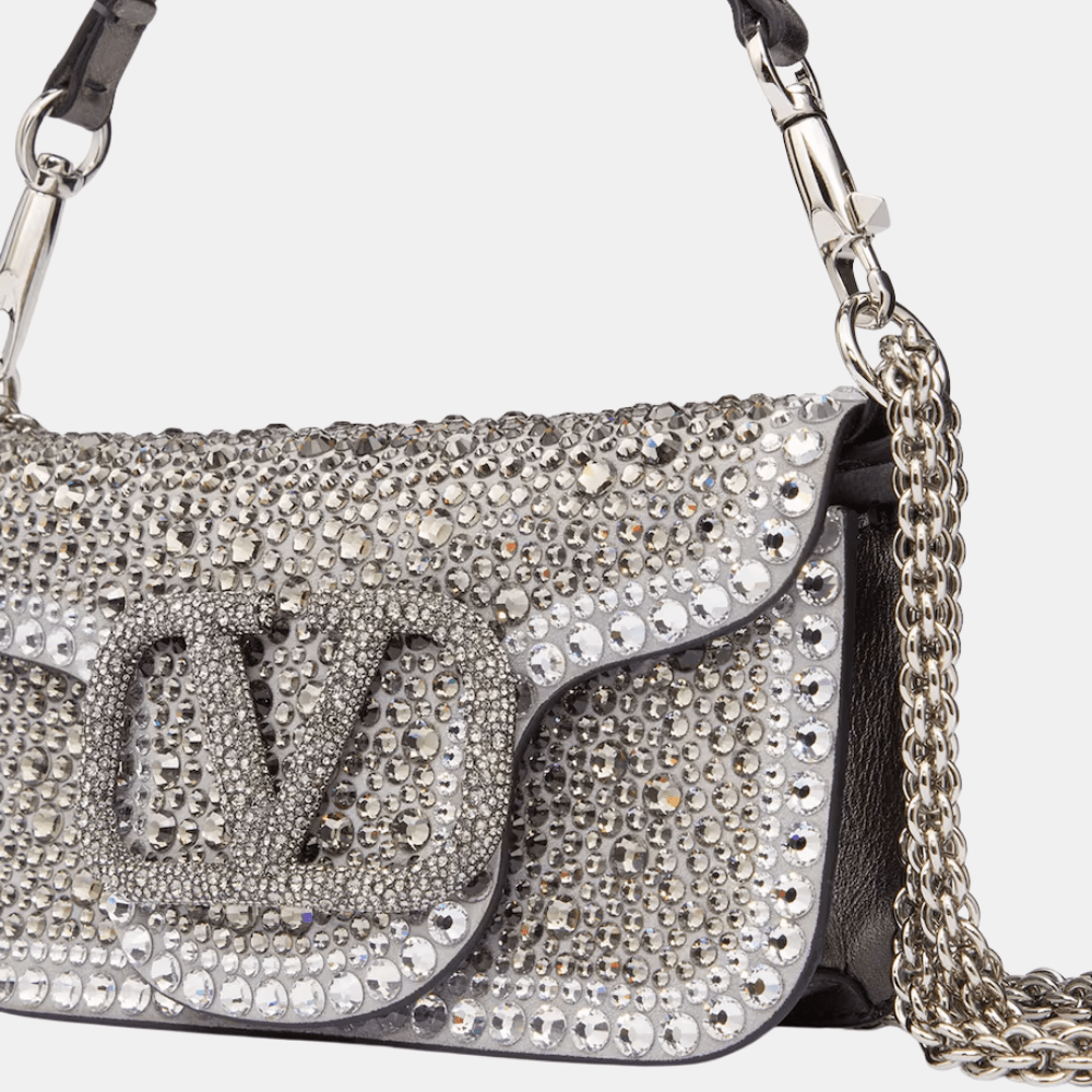 Valentino Garavani Locò Small Shoulder Bag With Rhinestones - DIVA ONLINE STORE