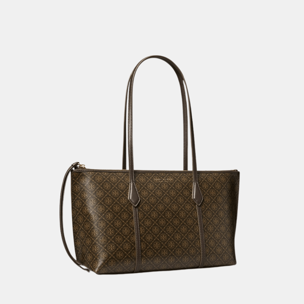 Tory Burch Small Perry Coated Canvas Tote (French Press) - DIVA ONLINE STORE