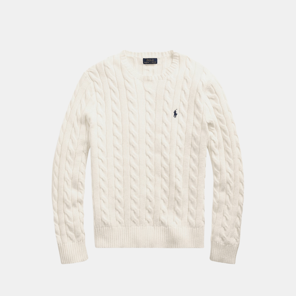 Ralph Lauren Cable - Knit Cotton Jumper (Andover Cream) - DIVA ONLINE STORE