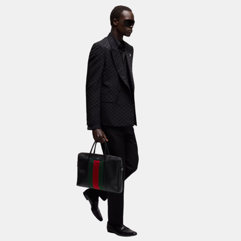 Gucci Mega Web Trademark Medium Briefcase
