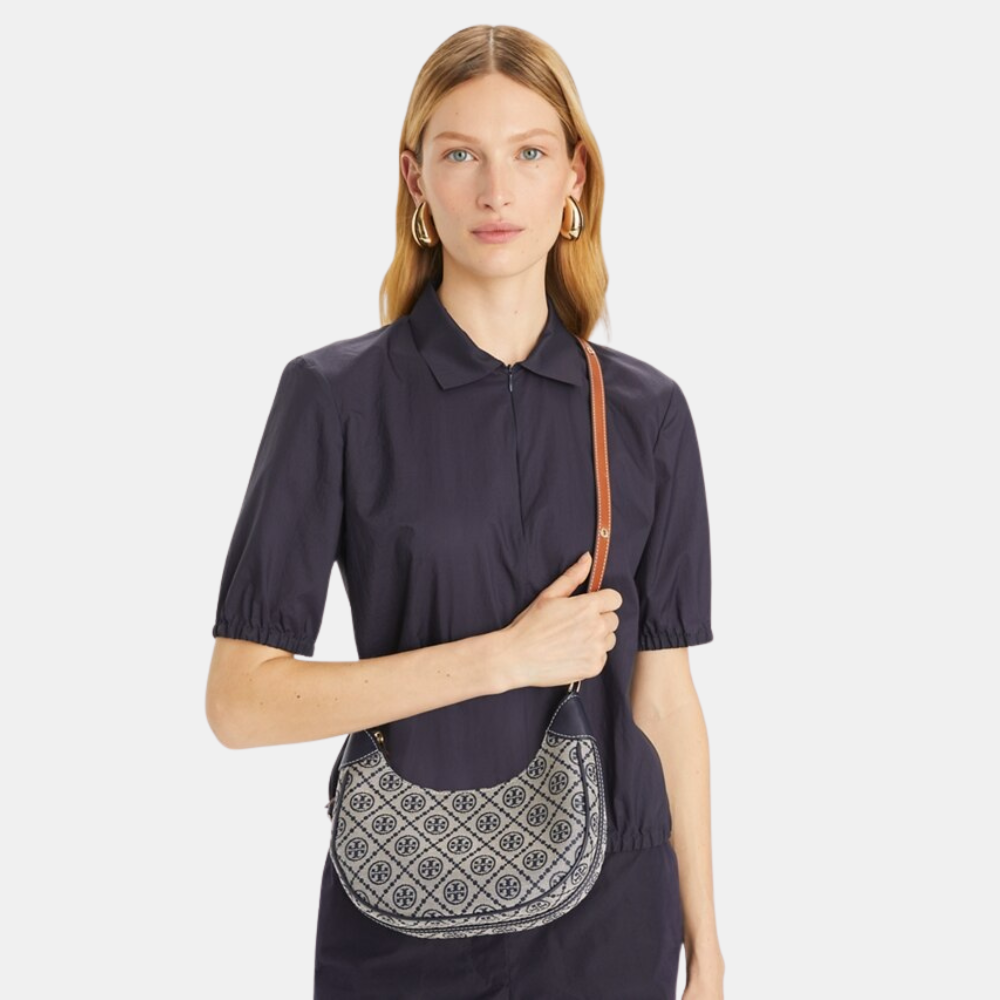 Tory Burch T Monogram Crescent Bag