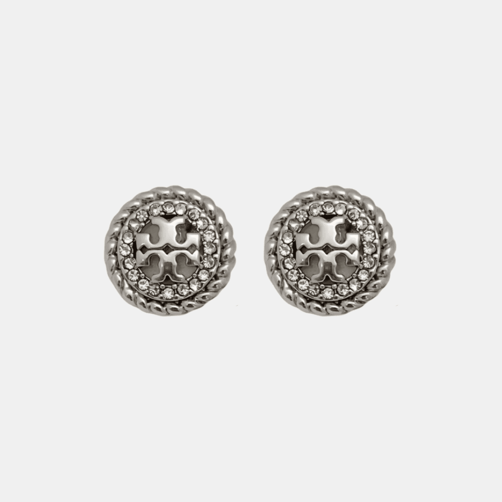 Tory Burch Miller Rope Crystals Stud Earrings - DIVA ONLINE STORE
