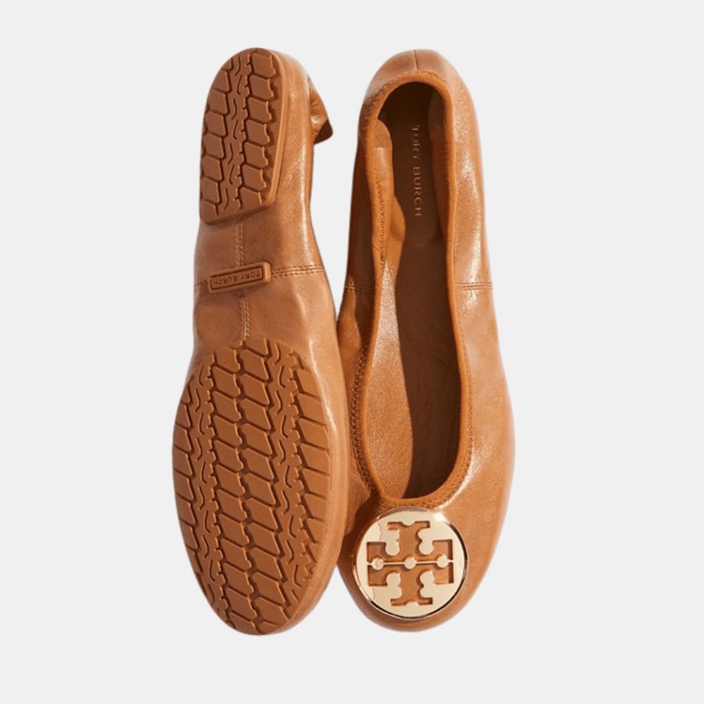 Tory Burch Reva Travel Ballet (Pecan Praline) - DIVA ONLINE STORE