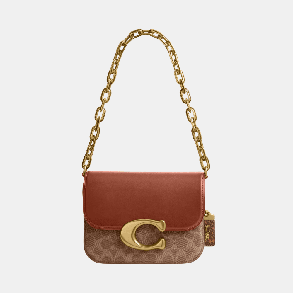 Coach Idol Bag In Signature Canvas With Snakeskin Detail - DIVA ONLINE STORE
