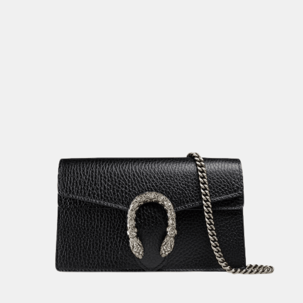 Gucci Dionysus Super Mini Bag in Black Leather - DIVA ONLINE STORE