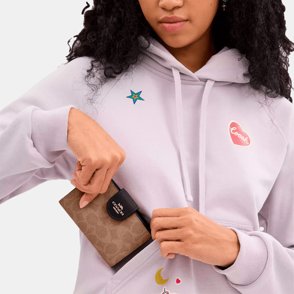 Coach Mini Wallet In Signature Canvas (Im/Tan/Black) - DIVA ONLINE STORE