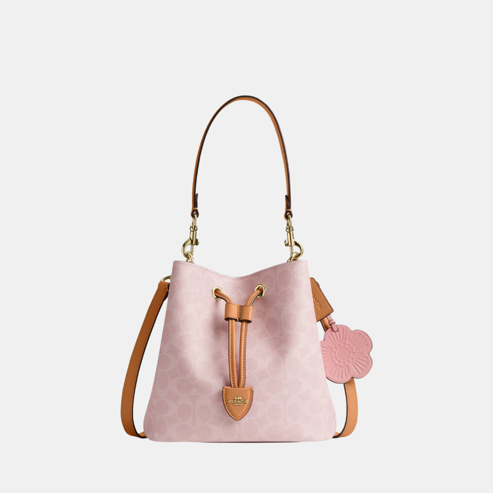 Coach Rowan Bucket Bag In Signature Canvas With Charms
