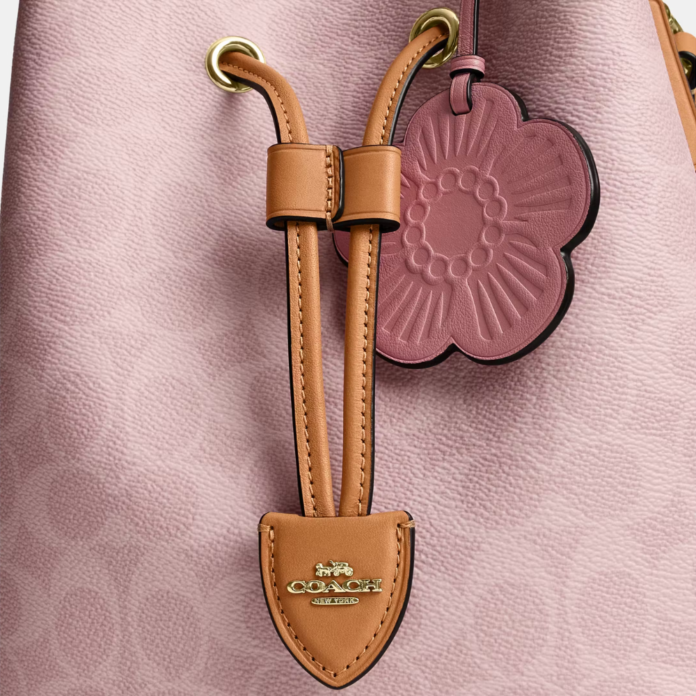 Coach Rowan Bucket Bag In Signature Canvas With Charms