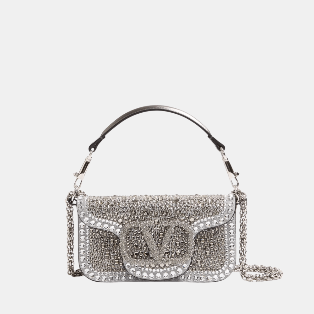 Valentino Garavani Locò Small Shoulder Bag With Rhinestones - DIVA ONLINE STORE