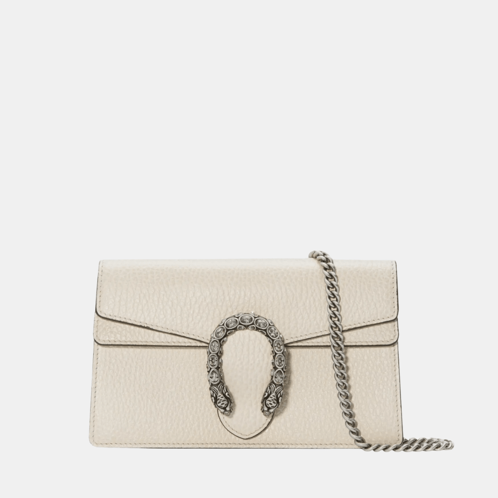 Gucci Dionysus Super Mini Bag in White Leather - DIVA ONLINE STORE