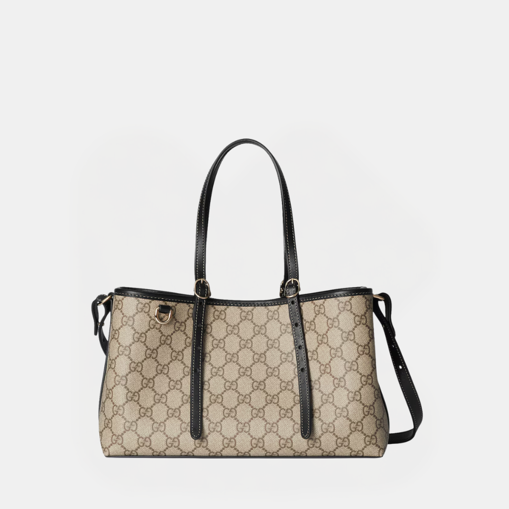 Gucci GG Emblem Medium Tote Bag (Black)