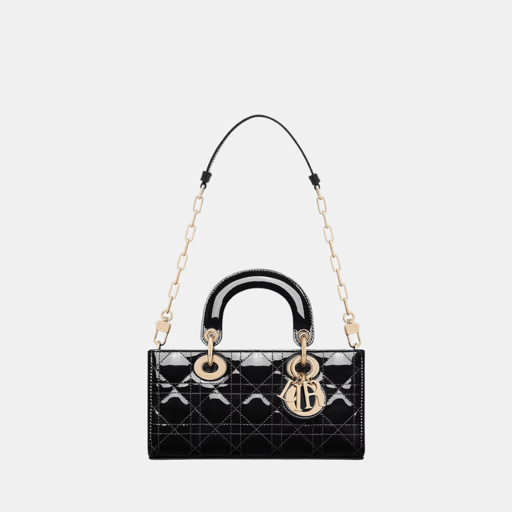 Dior Small Lady D - Joy Bag In Black Patent Cannage Calfskin - DIVA ONLINE STORE