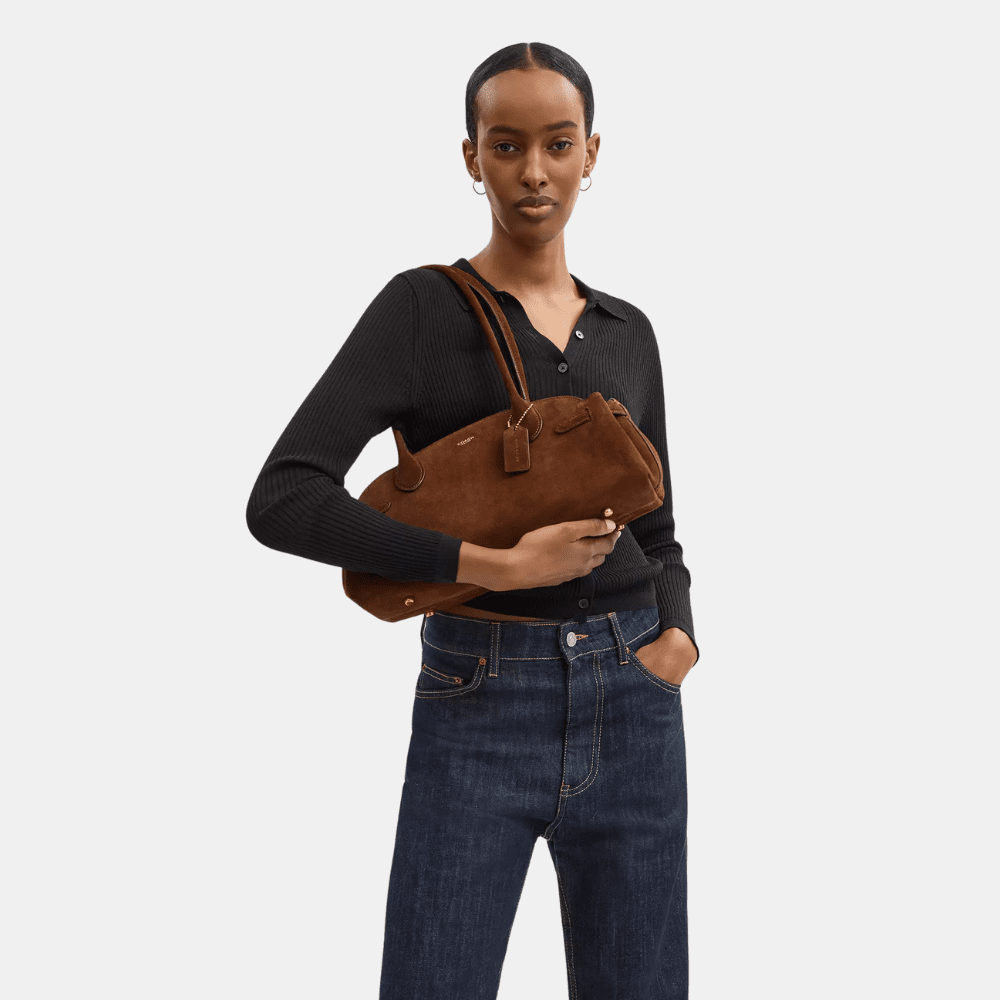 Coach Empire Carryall Bag 34 (Suede/Warm Brown) - DIVA ONLINE STORE