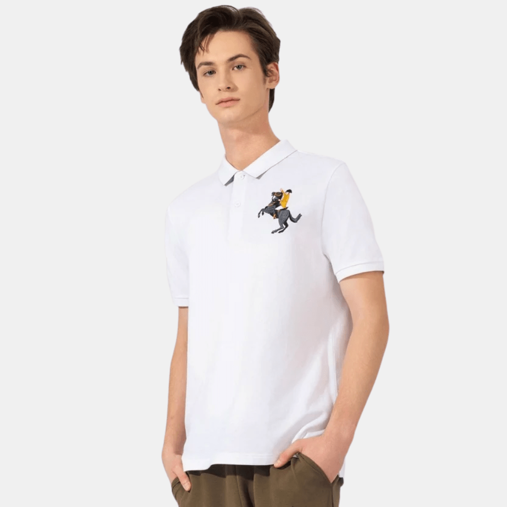 Giordano 3D Napoleon Polo Shirt (White) - DIVA ONLINE STORE