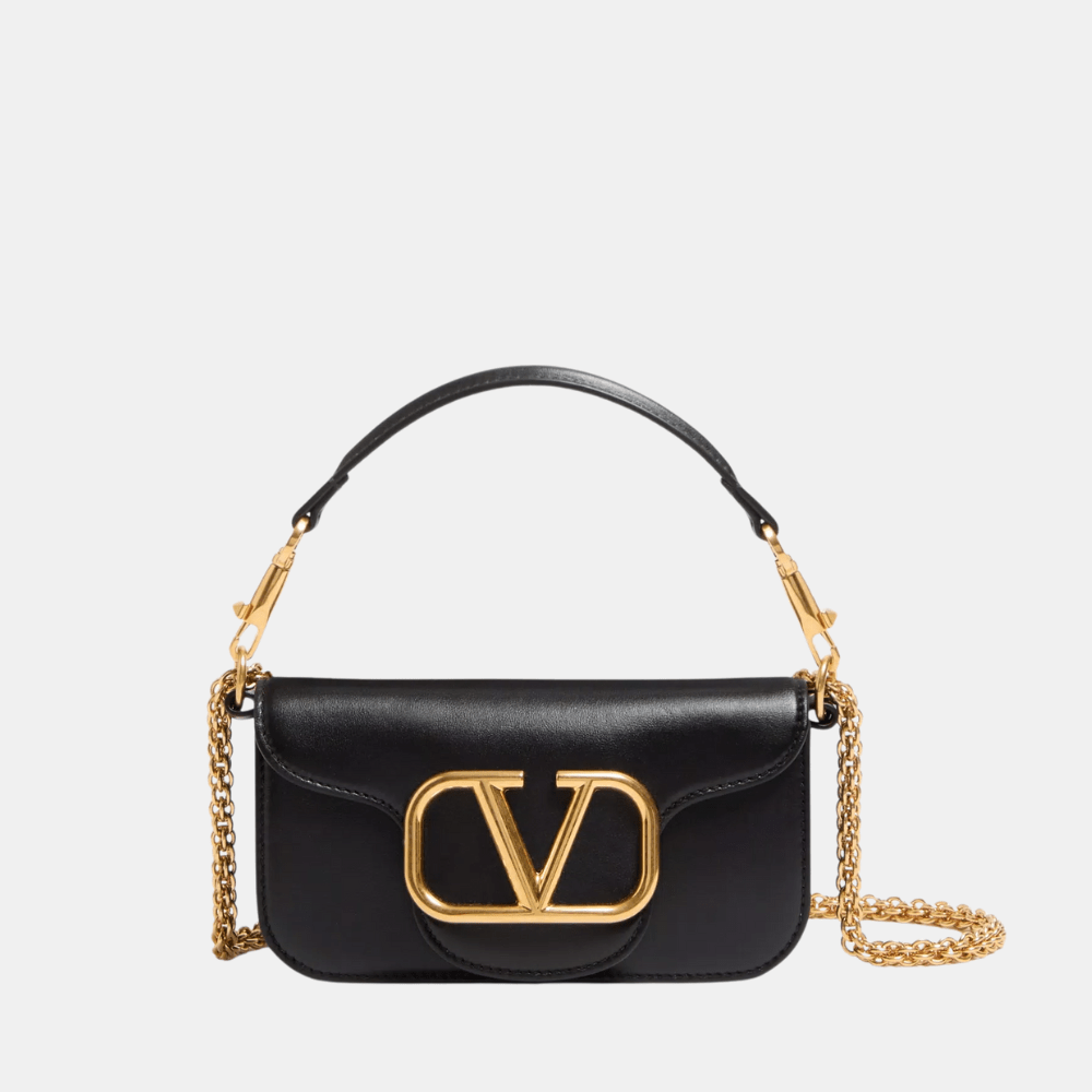 Valentino Garavani Locò Small Shoulder Bag (Black) - DIVA ONLINE STORE