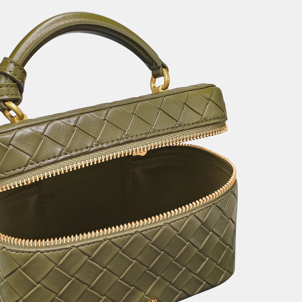 JW Pei Cleo Woven Texture Box Shape Top Handle Bag