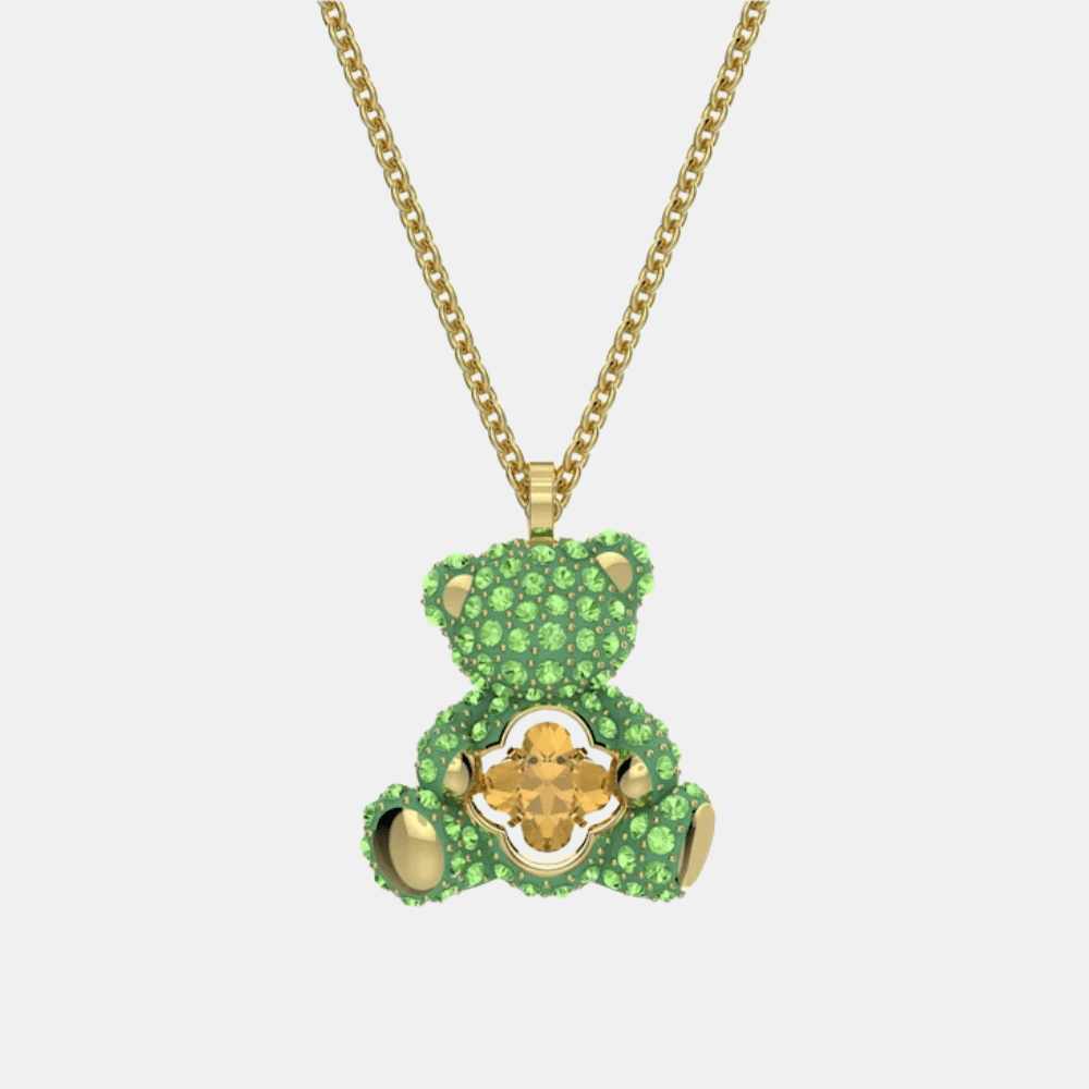 Swarovski Green Teddy Pendant - DIVA ONLINE STORE
