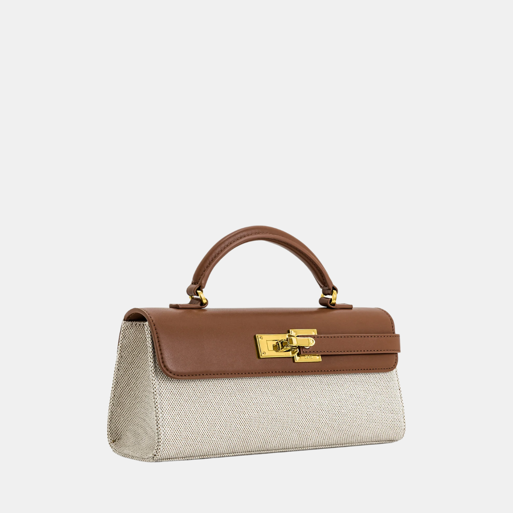 JW Pei Keyla Top Handbag (Brown Canvas)