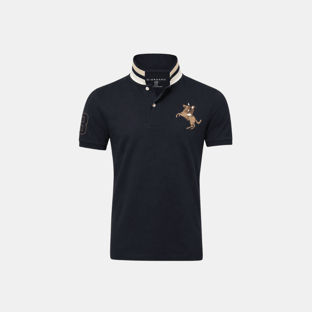 Giordano 3D Napoleon Polo Shirt (Black) - DIVA ONLINE STORE