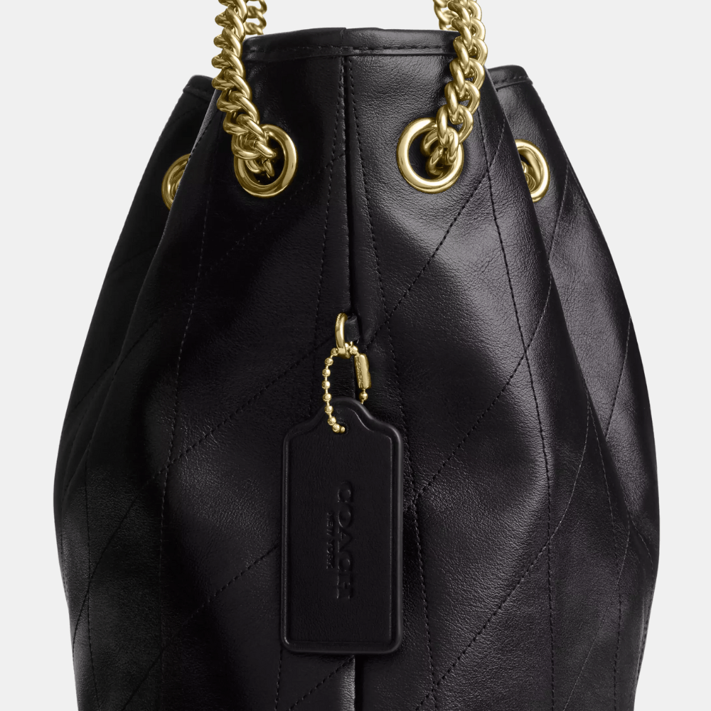 Coach Evelyn Shoulder Bag With Quilting (Black) - DIVA ONLINE STORE