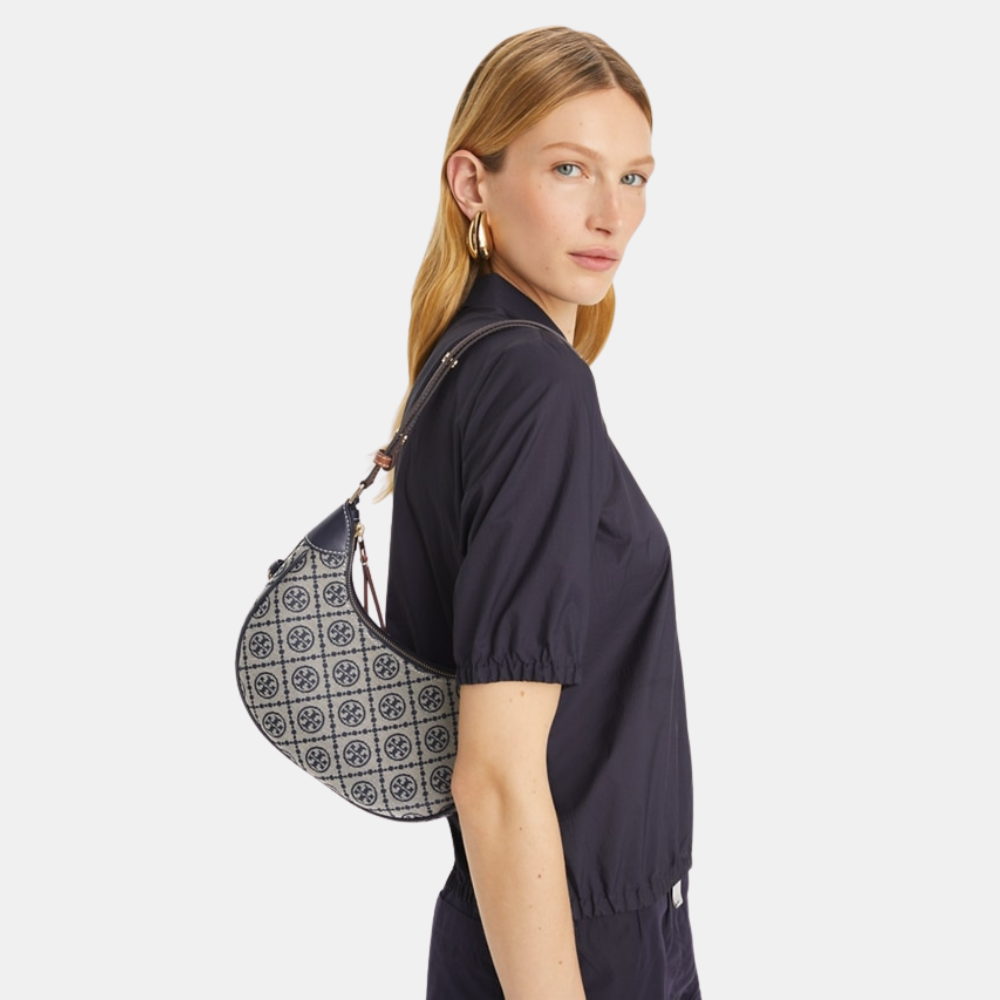 Tory Burch T Monogram Crescent Bag