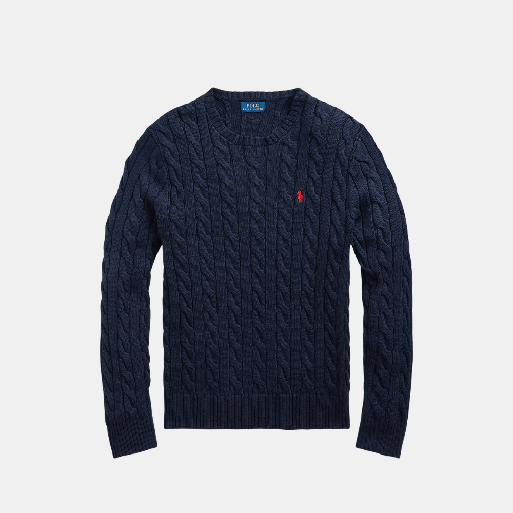 Ralph Lauren Cable - Knit Cotton Jumper (Hunter Navy) - DIVA ONLINE STORE