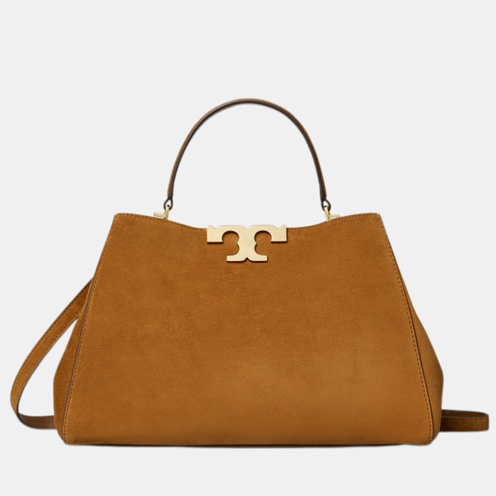 Tory Burch Eleanor Suede Satchel (Caramel)