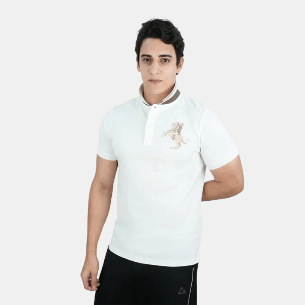 Giordano 3D Napoleon Polo Shirt (White) - DIVA ONLINE STORE