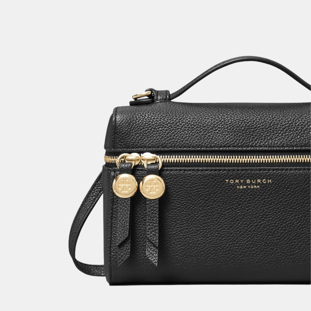 Tory Burch Romy Slim Top Handle Bag (Black) - DIVA ONLINE STORE
