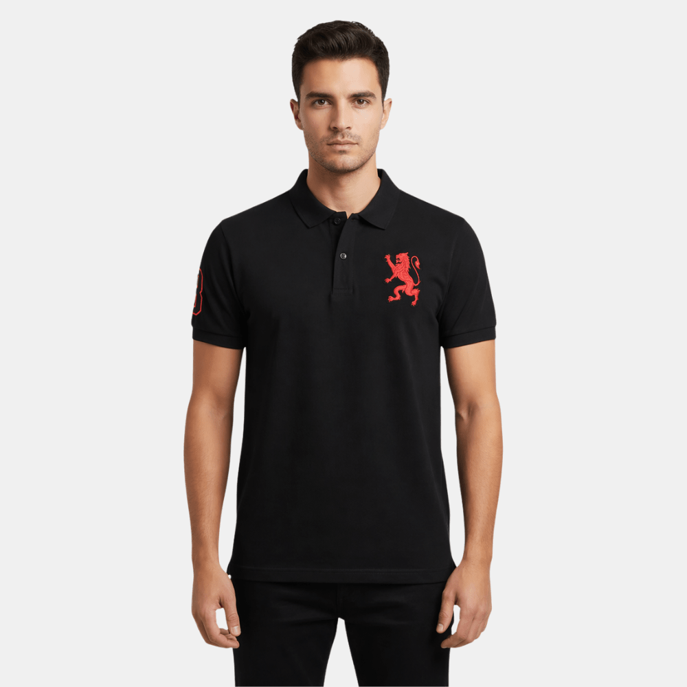 Giordano 3D Lion Polo Shirt (Black) - DIVA ONLINE STORE