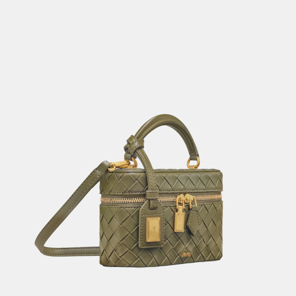 JW Pei Cleo Woven Texture Box Shape Top Handle Bag