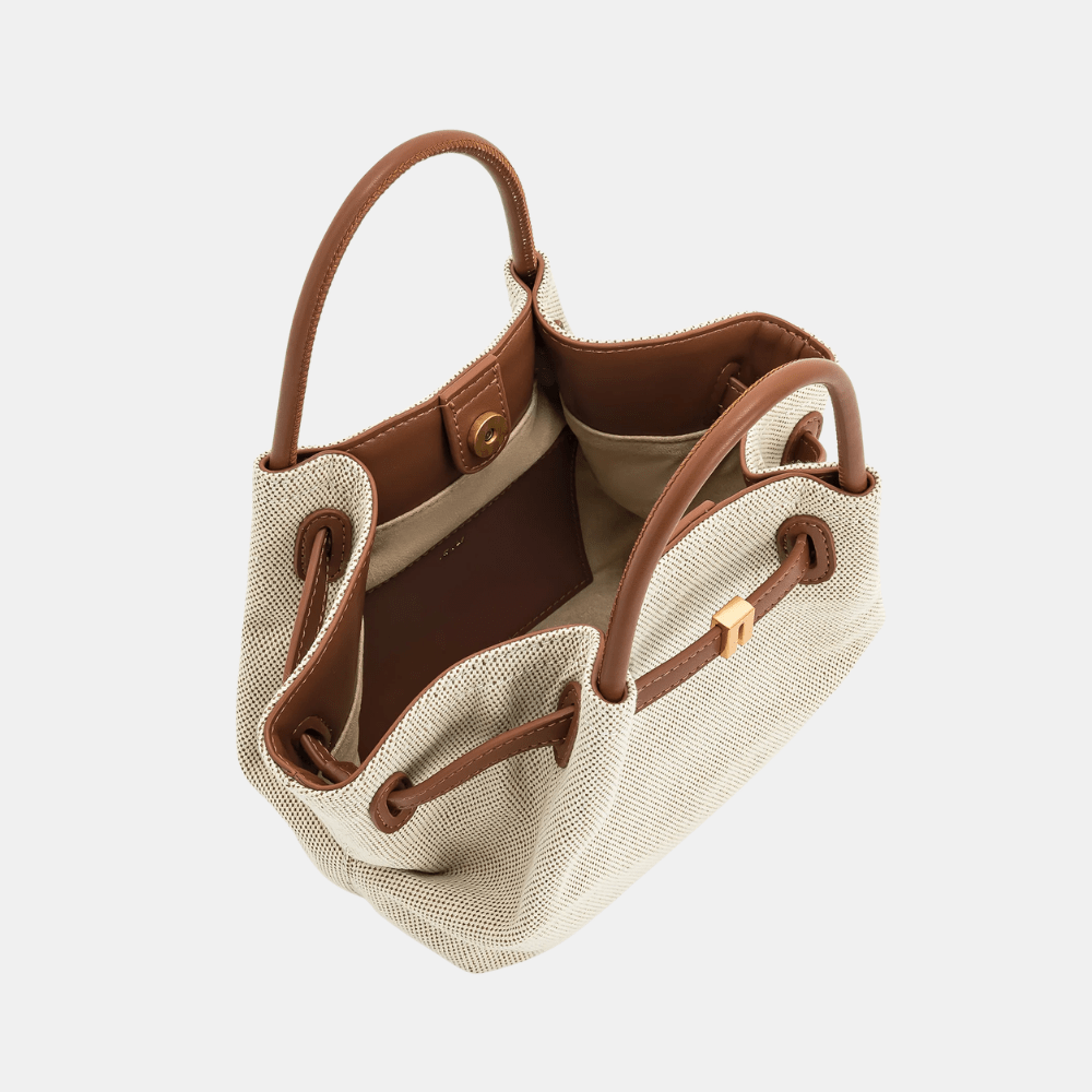 JW Pei Hana Mini Tote Bag (Brown Canvas) - DIVA ONLINE STORE