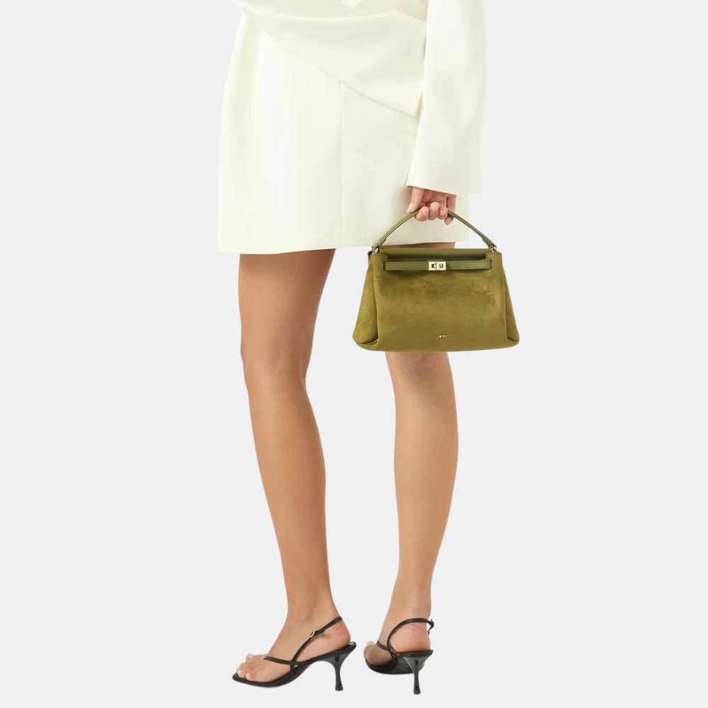 JW Pei Carmen Faux Suede Top Handle Bag