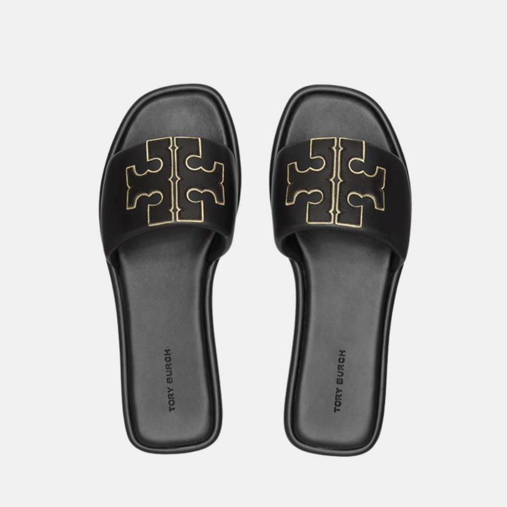 Tory Burch Double T Sport Slide (Black) - DIVA ONLINE STORE