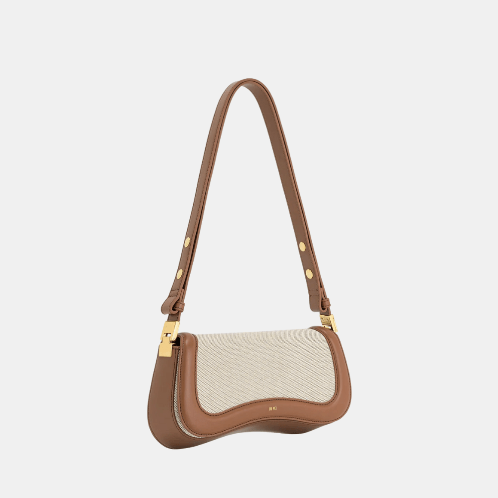 JW Pei Joy Shoulder Bag (Brown Canvas) - DIVA ONLINE STORE