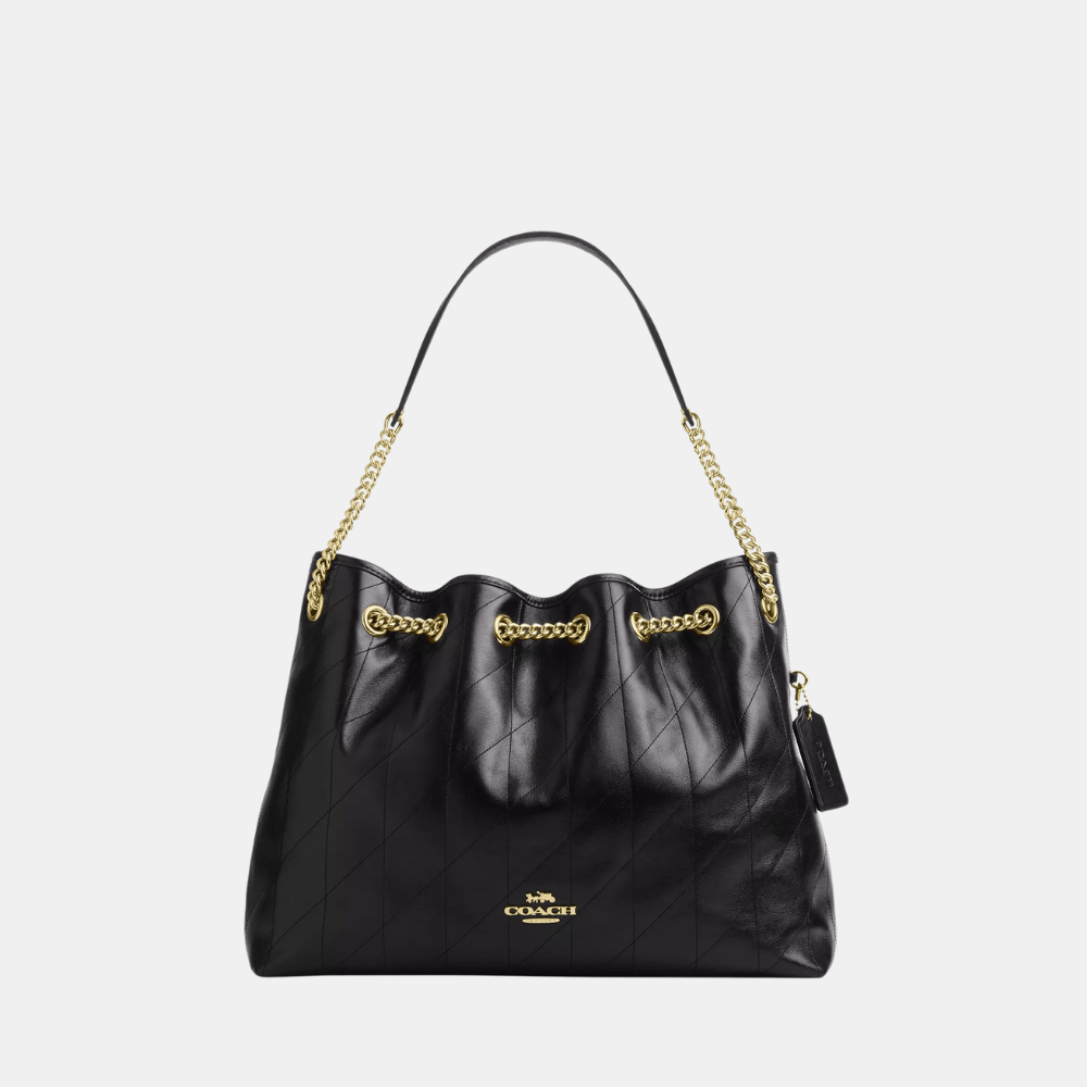 Coach Evelyn Shoulder Bag With Quilting (Black) - DIVA ONLINE STORE