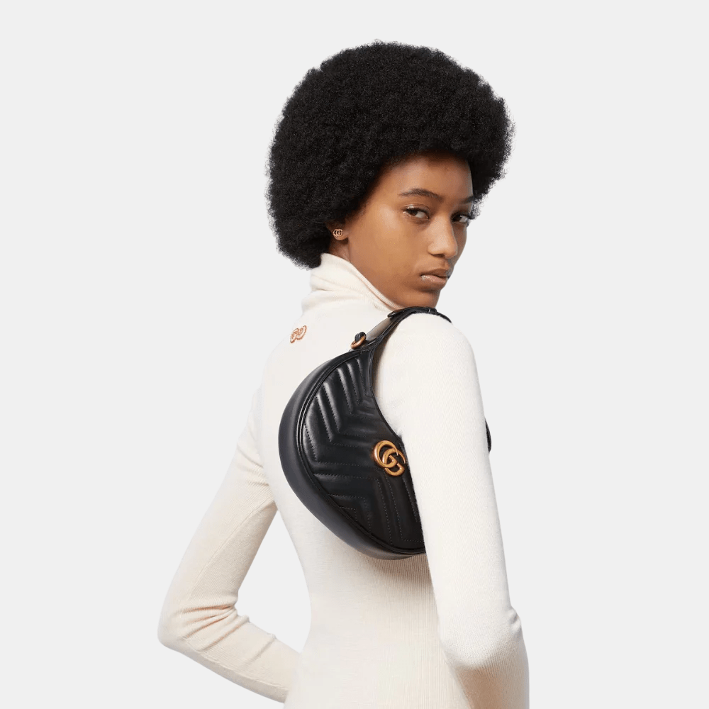 Gucci GG Marmont Mini Shoulder Bag (Black) - DIVA ONLINE STORE