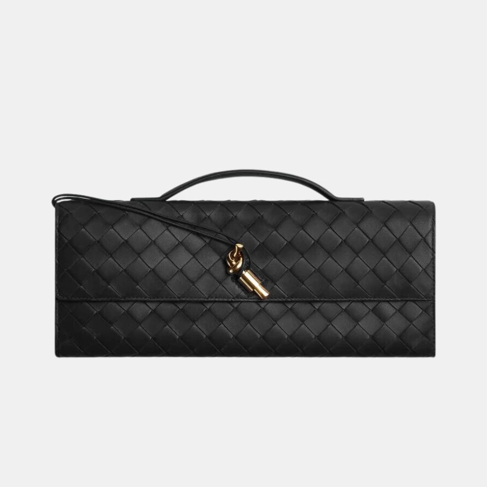 Bottega Veneta Andiamo Clutch in Black - DIVA ONLINE STORE