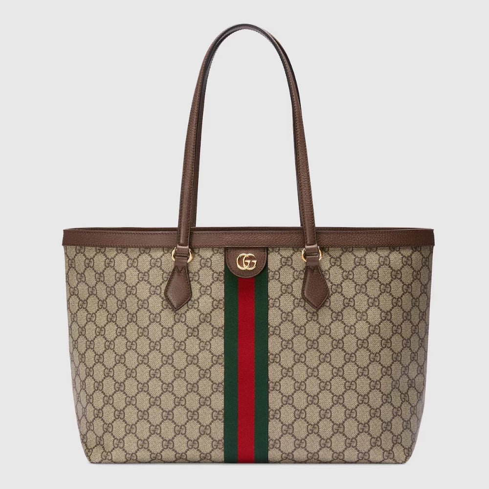 Gucci Ophidia Medium Tote Bag (Beige/Dark Brown) - DIVA ONLINE STORE