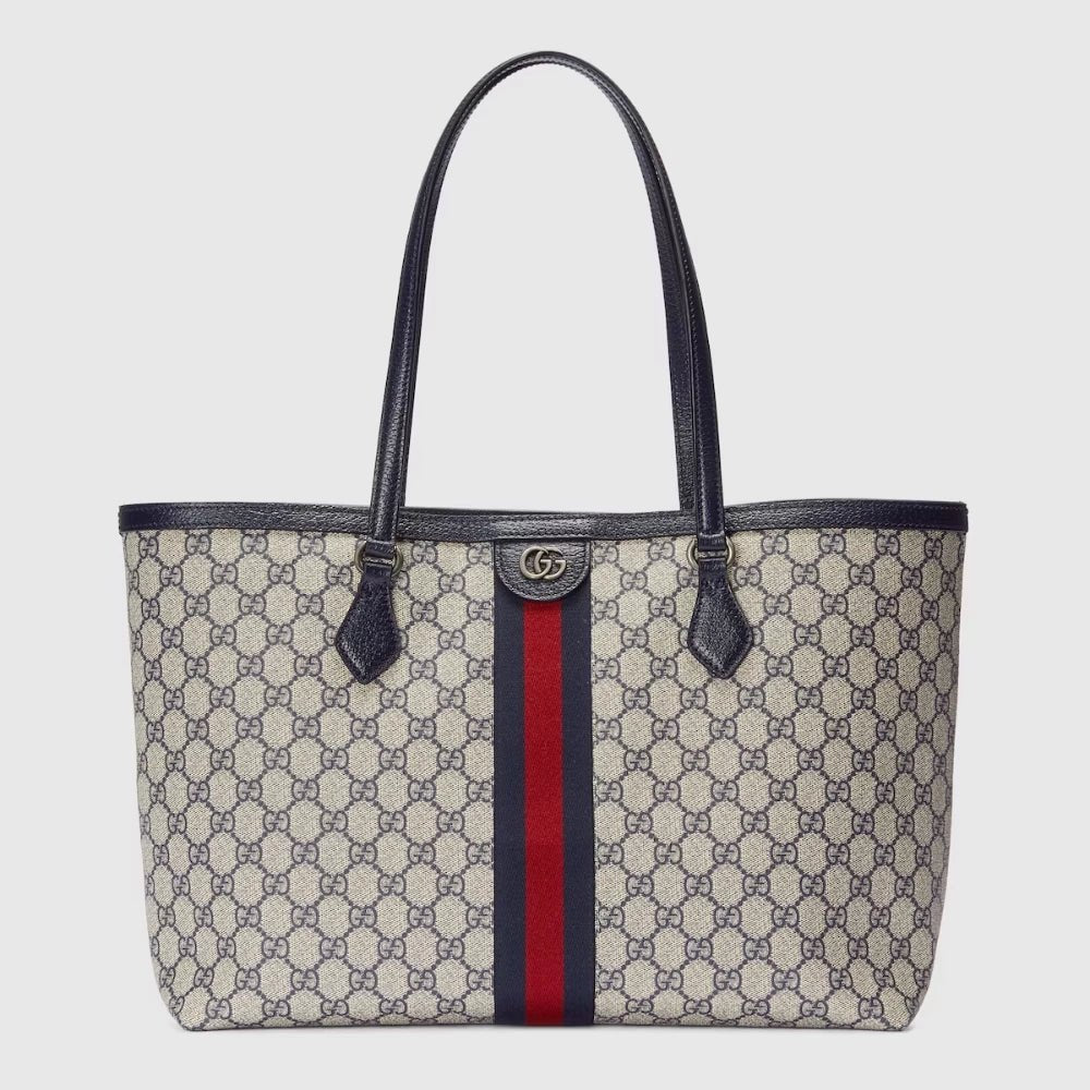 Gucci Ophidia Medium Tote Bag (Blue/Beige) - DIVA ONLINE STORE