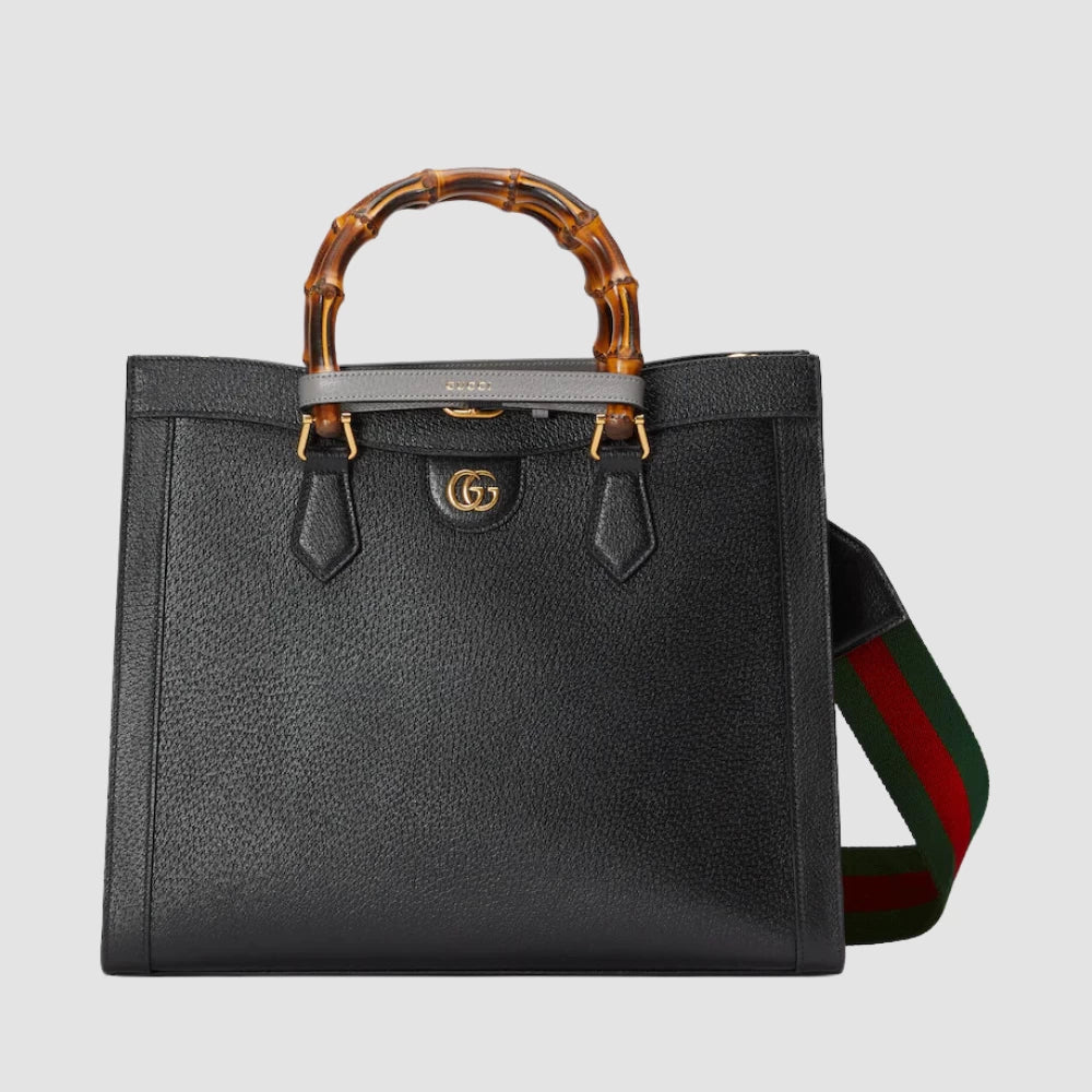 Gucci Diana Medium Tote Bag (Black) - DIVA ONLINE STORE