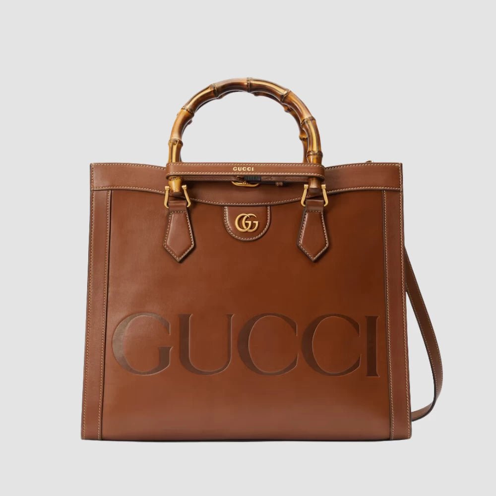 Gucci Diana Medium Top Handle Bag (Embossed Brown) - DIVA ONLINE STORE
